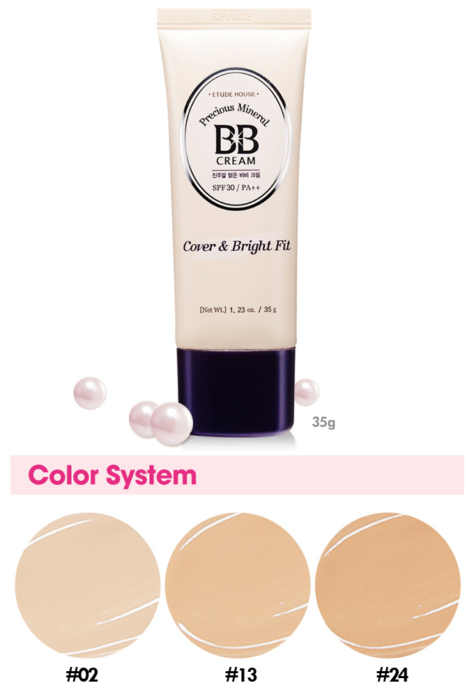 [Etude house] Precious Mineral BB Cream Cover Bright Fit #02 Light Beige